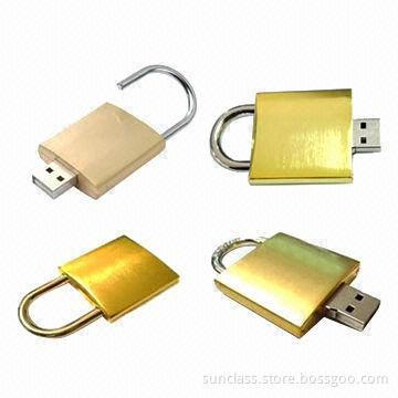 Key-shaped USB flash drive, 4 to 64GB flash memory capacity